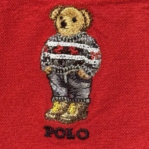 Polo Ralph Lauren Bear Logo Oxford Shirt Button Down Performance Kids XL Men S - Picture 4 of 12